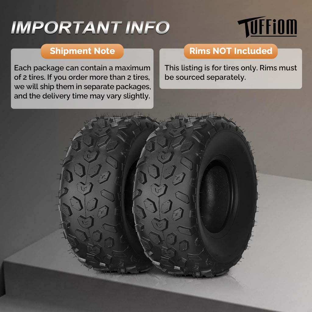 19x7-8 Tubeless ATV UTV Tires Set of 2 U721