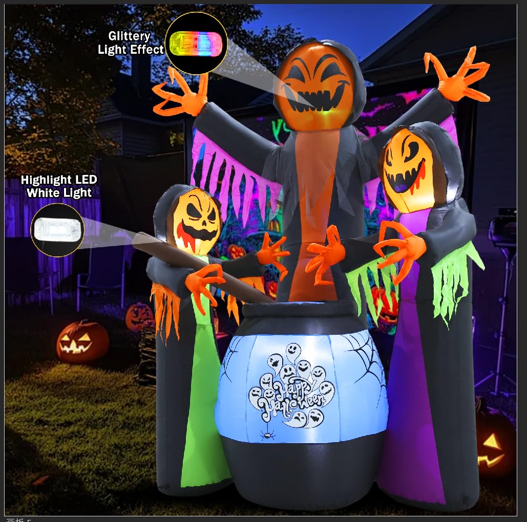 8FT Halloween Inflatable with Light Yard Decor P8396