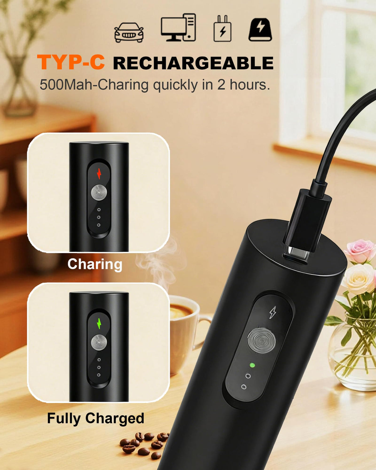 Rechargeable Handheld Milk Frother C968229