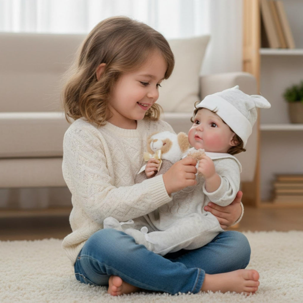 20-Inch Realistic Reborn Baby Doll with Hand-Rooted Hair M62129