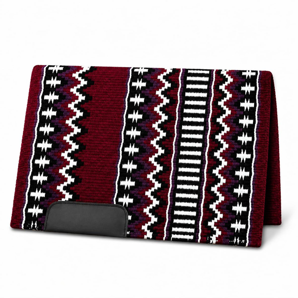 Burgundy Black White Tribal Horse Saddle Pad F885645