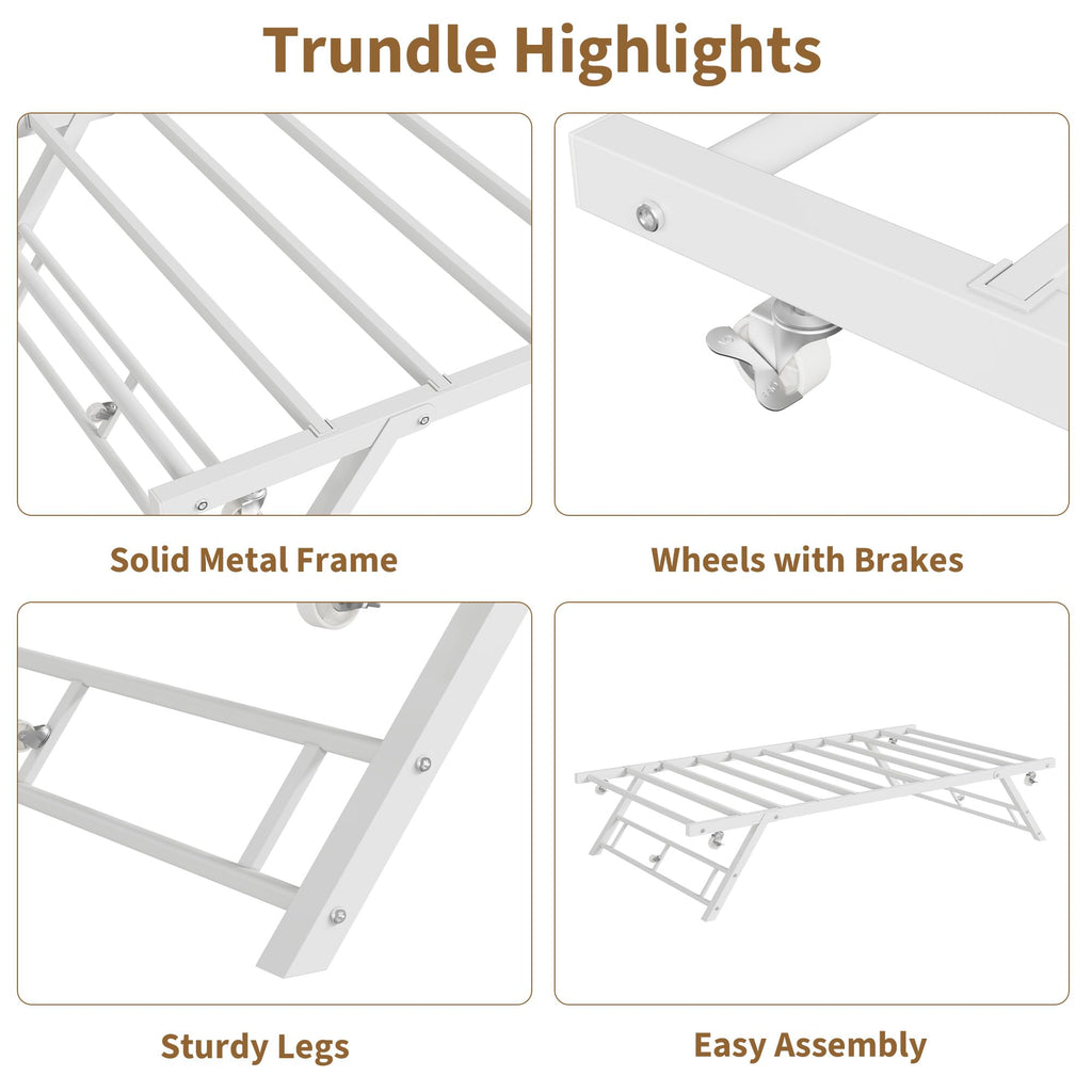 Twin Pop Up Trundle Bed F46239