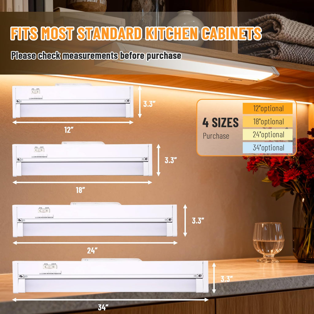 24" 4Pack Swivel Under Cabinet Lighting U89324