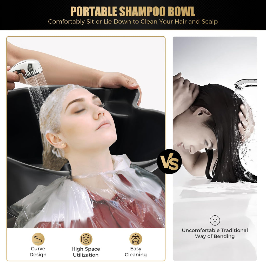 Portable Shampoo Bowl with Electric Pump V62114