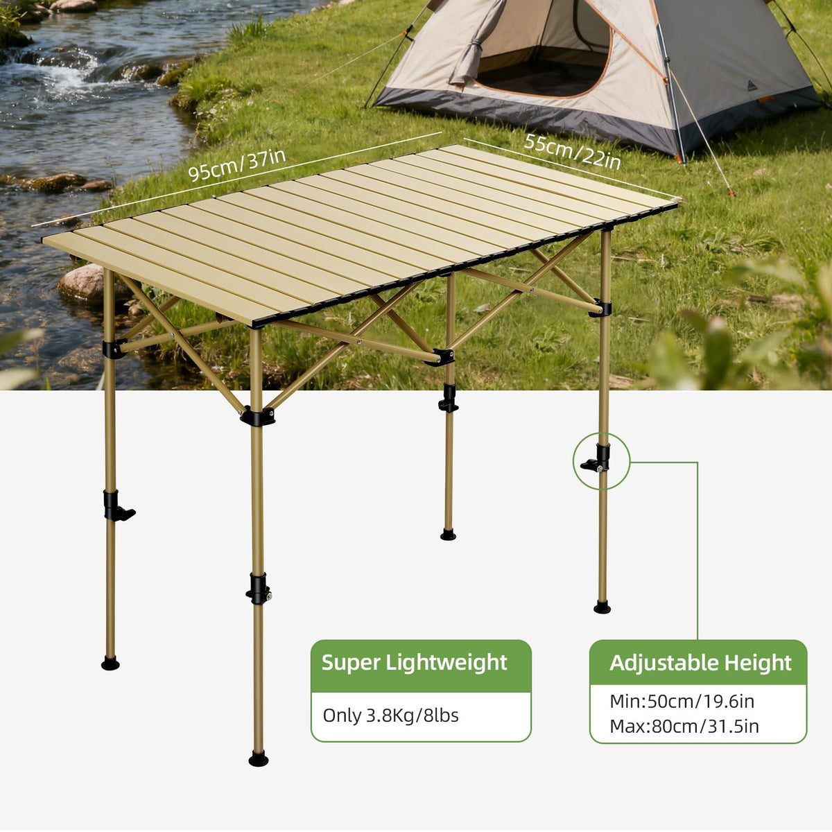 Folding Camping Table with Carry Bag F58246