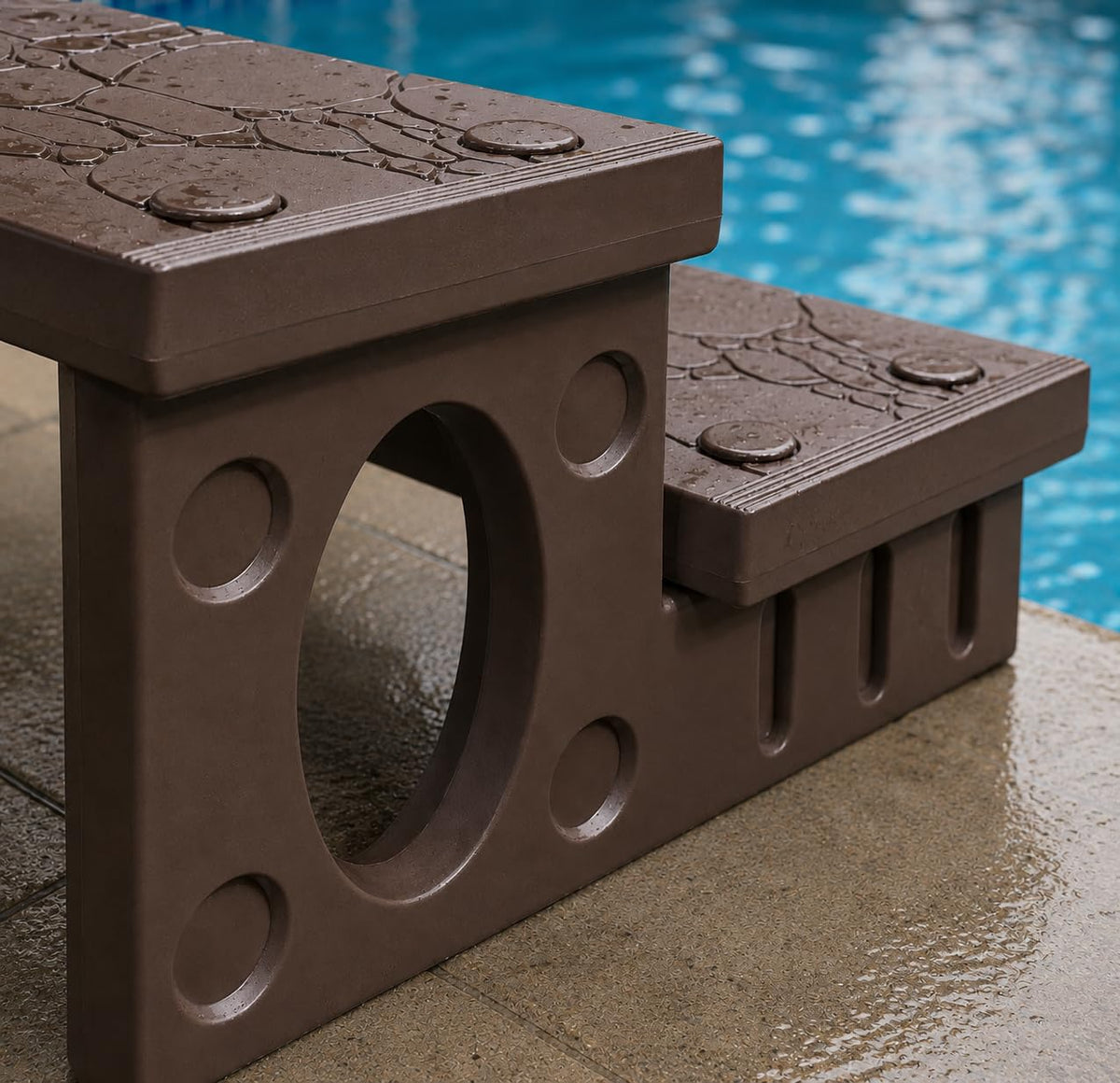2-Step Spa Hot Tub Pool Deck Steps U27500