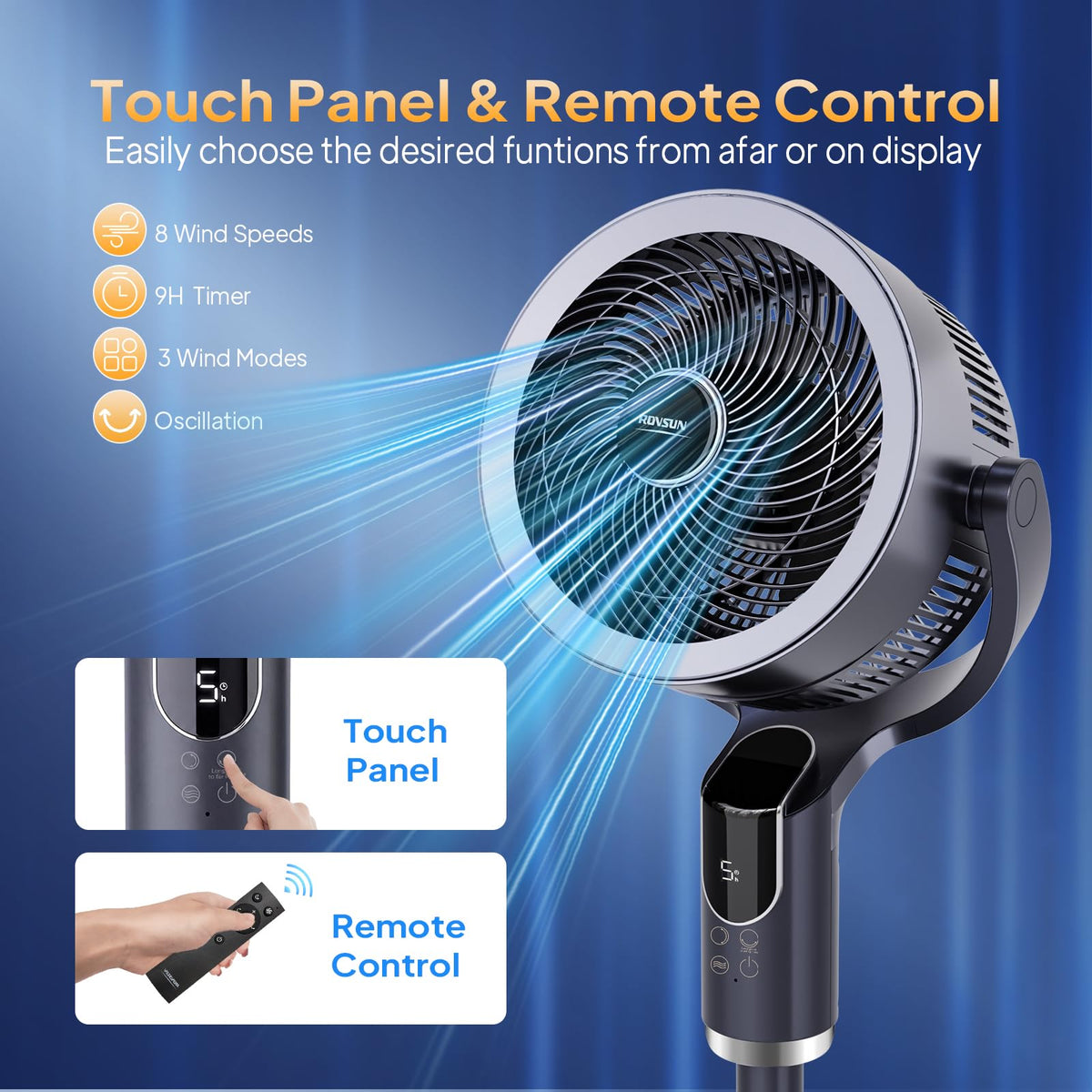 3-in-1 Pedestal Tabletop Fan with Remote Grey 2-Pack W28219