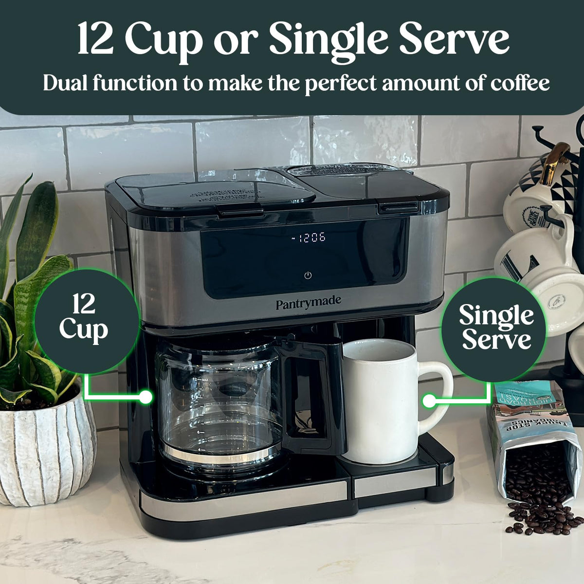 Black Dual Brew 12-Cup Coffee Maker P418503