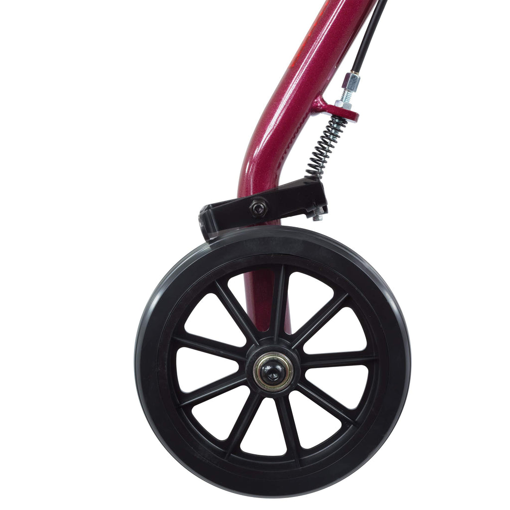 Aluminum Rollator Walker with Seat, 6-inch Wheels, Foldable, Burgundy E6531