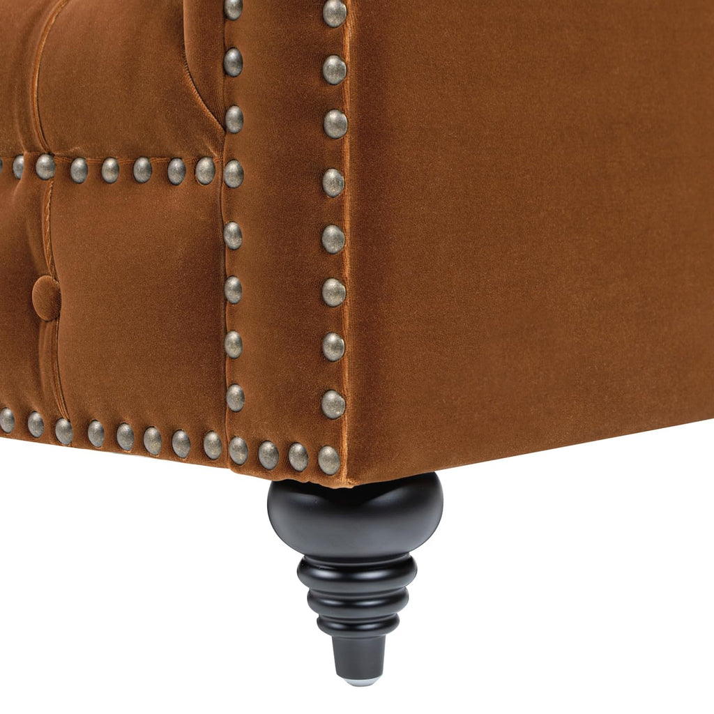 88" Burnt Orange Performance Velvet Sofa E5322