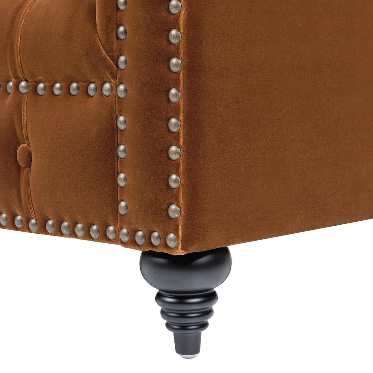 88" Burnt Orange Performance Velvet Sofa E5322