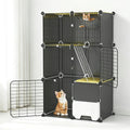 3-Tier Cat Cage with Litter Box, Hammock & Ladders G983