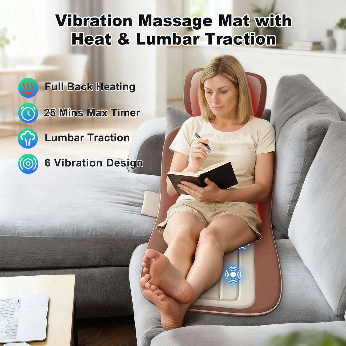 Full Body Massage Mat with 3 Heating Zones S5628