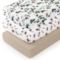 3 Pack Ultra Soft Breathable Fitted Crib Sheets 28x52 Inch R296