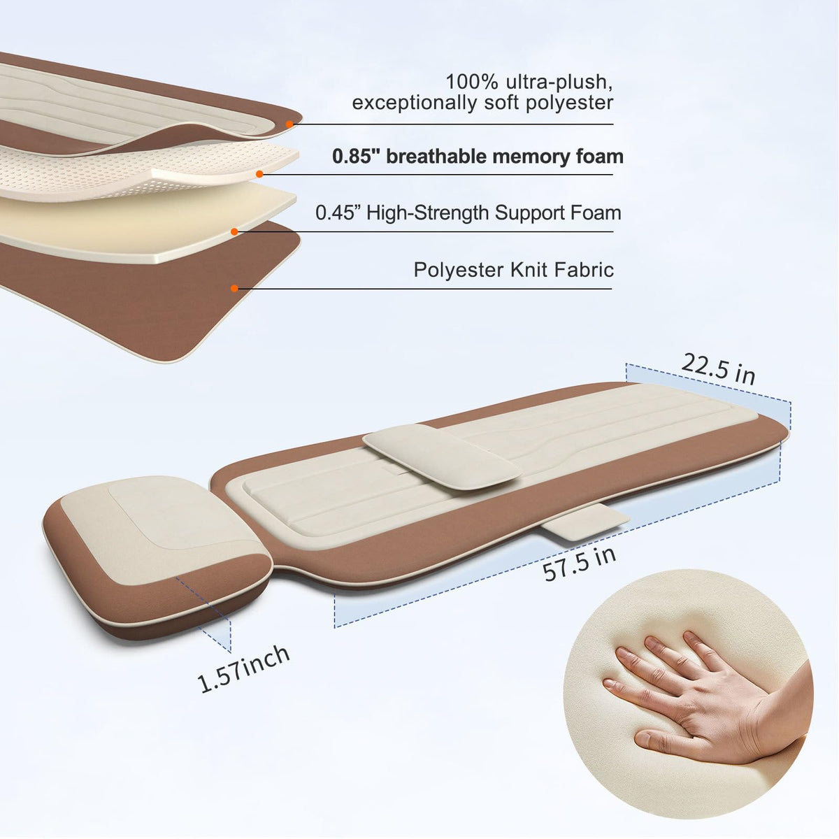 Full Body Massage Mat with 3 Heating Zones S5628