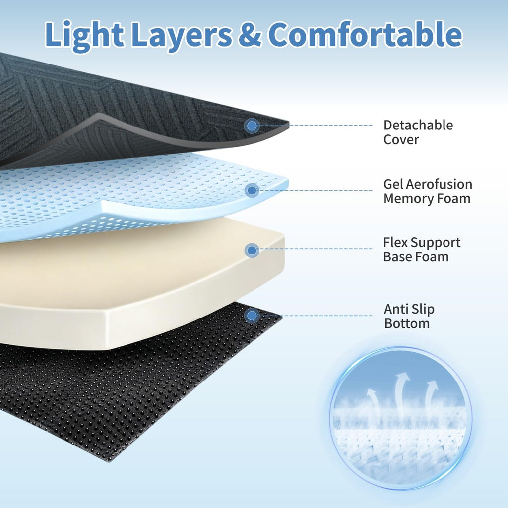 6 Inch Foldable Memory Foam Mattress Queen Size K63883