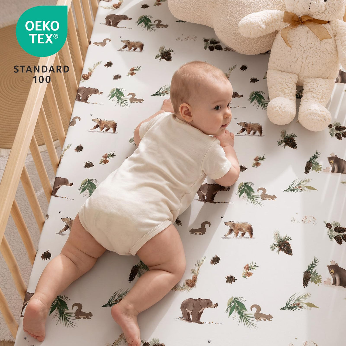 3 Pack Ultra Soft Breathable Fitted Crib Sheets 28x52 Inch R296
