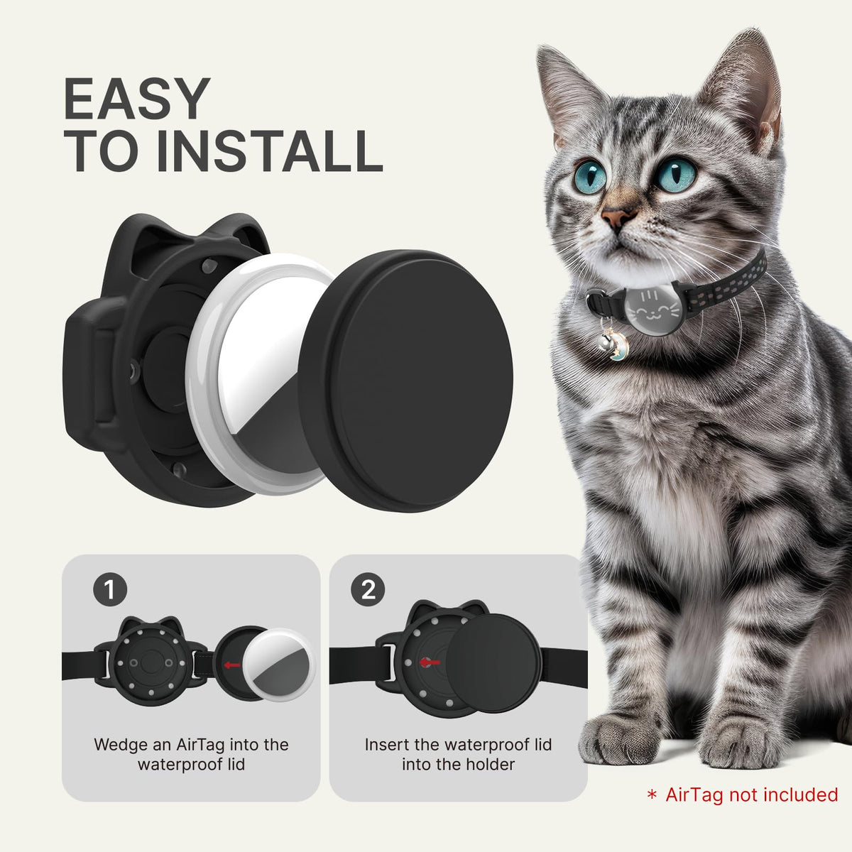 Reflective Breakaway Cat Collar with Bell F60373
