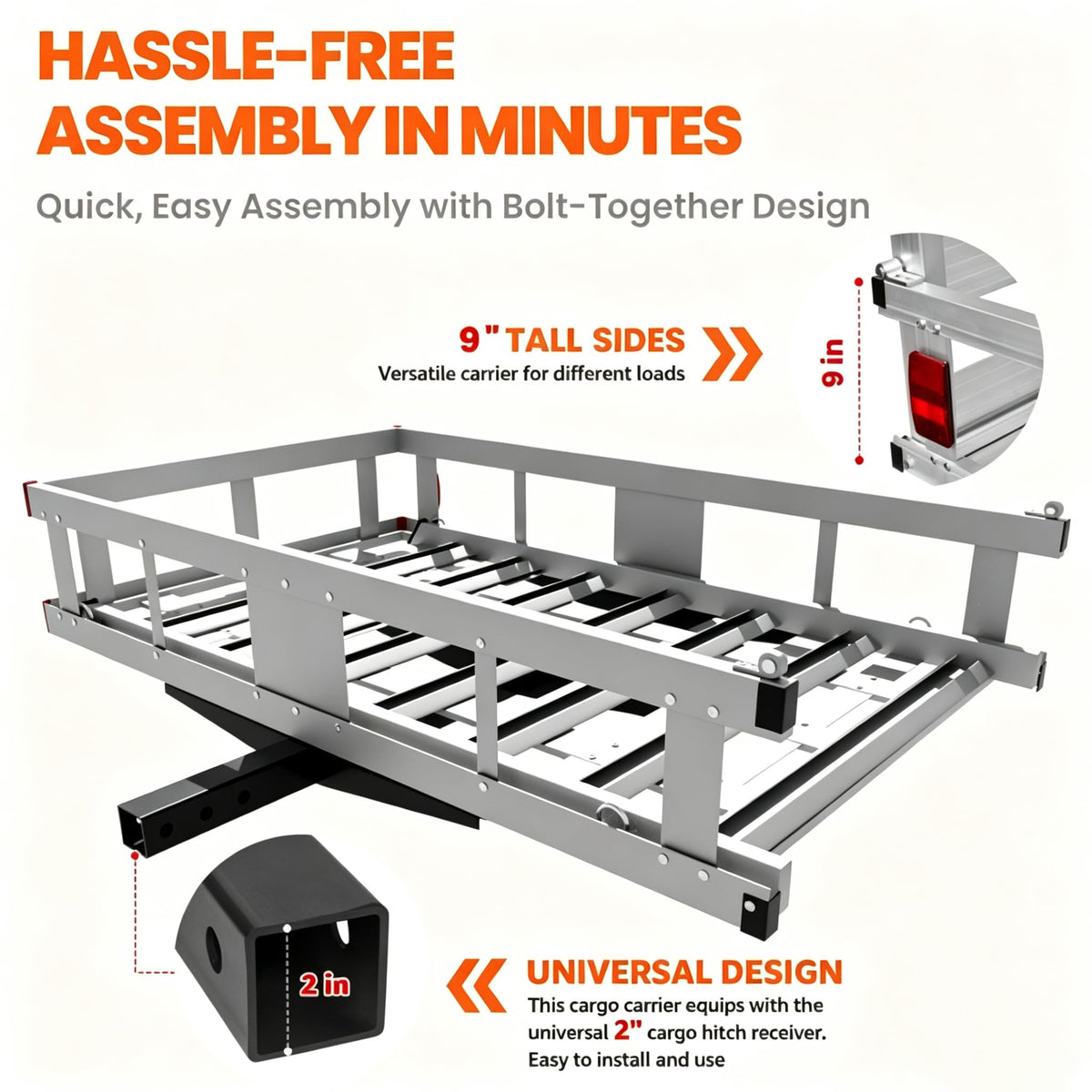 Aluminum Hitch Cargo Carrier with Ramp G76568