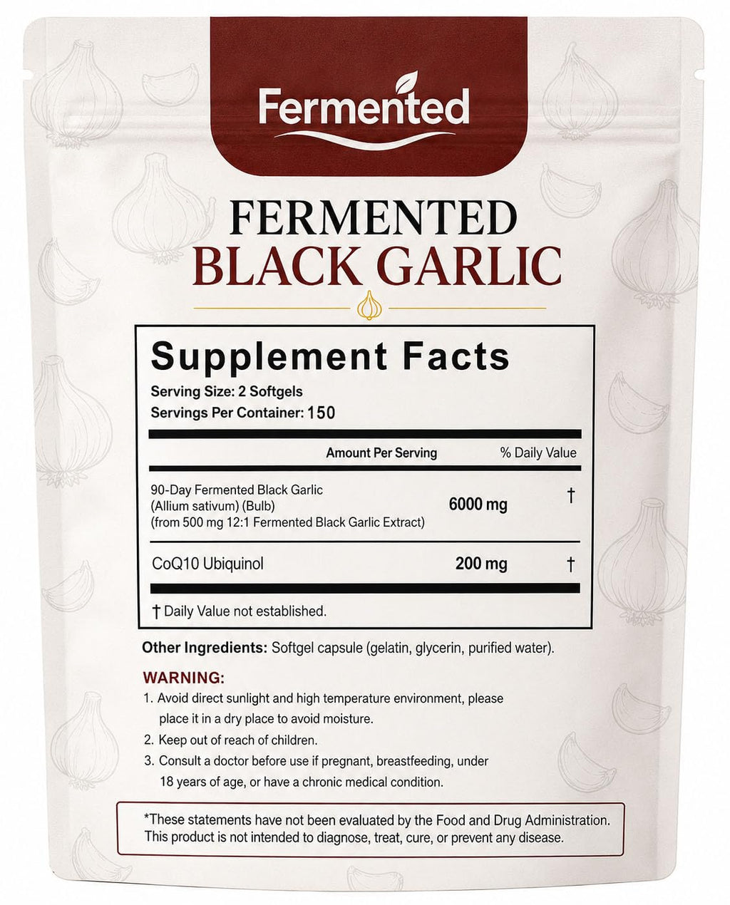 Black Garlic Coq10 Ubiquinol Softgels I214918
