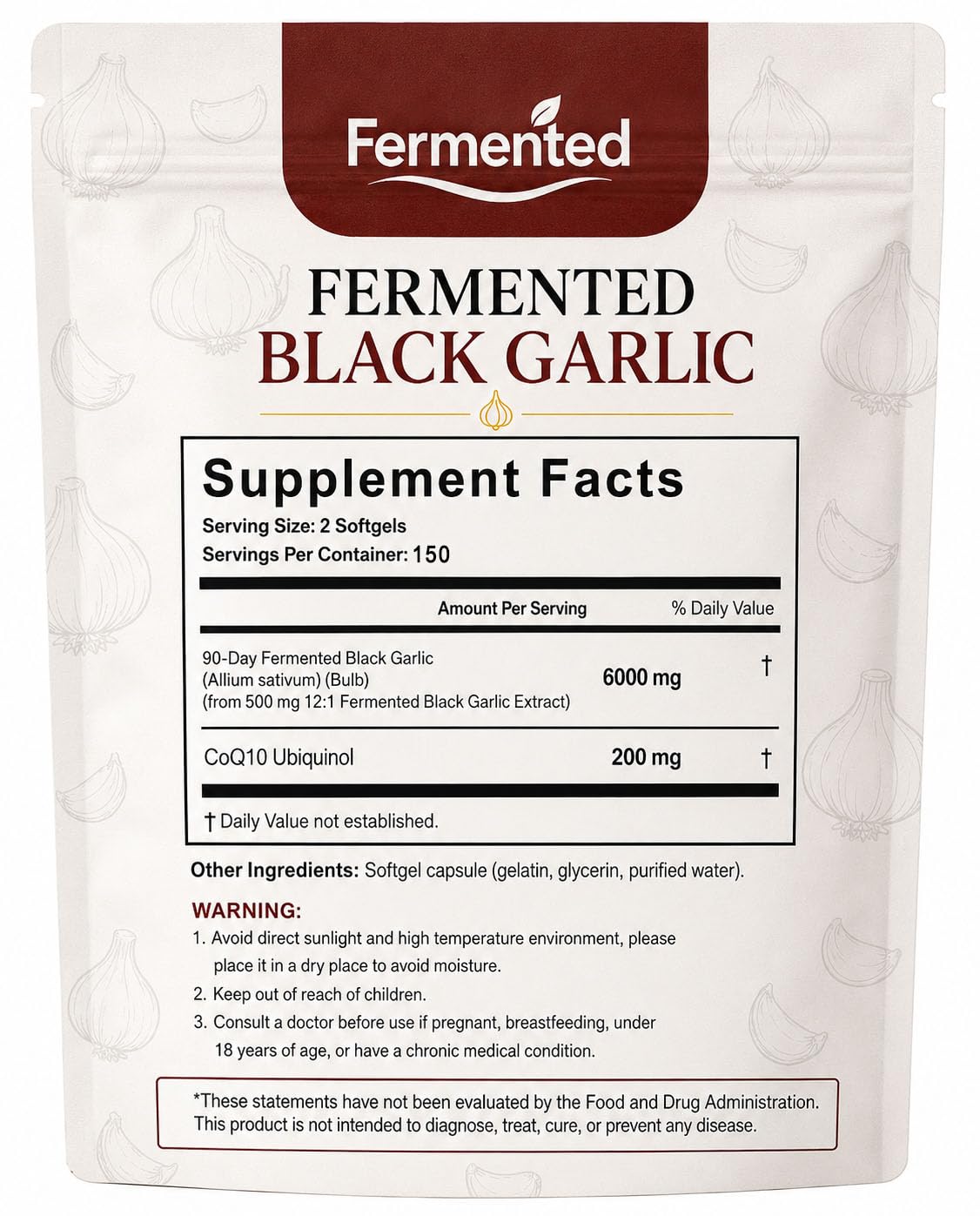 Black Garlic Coq10 Ubiquinol Softgels I214918