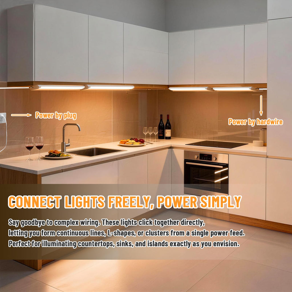 24" 4Pack Swivel Under Cabinet Lighting U89324