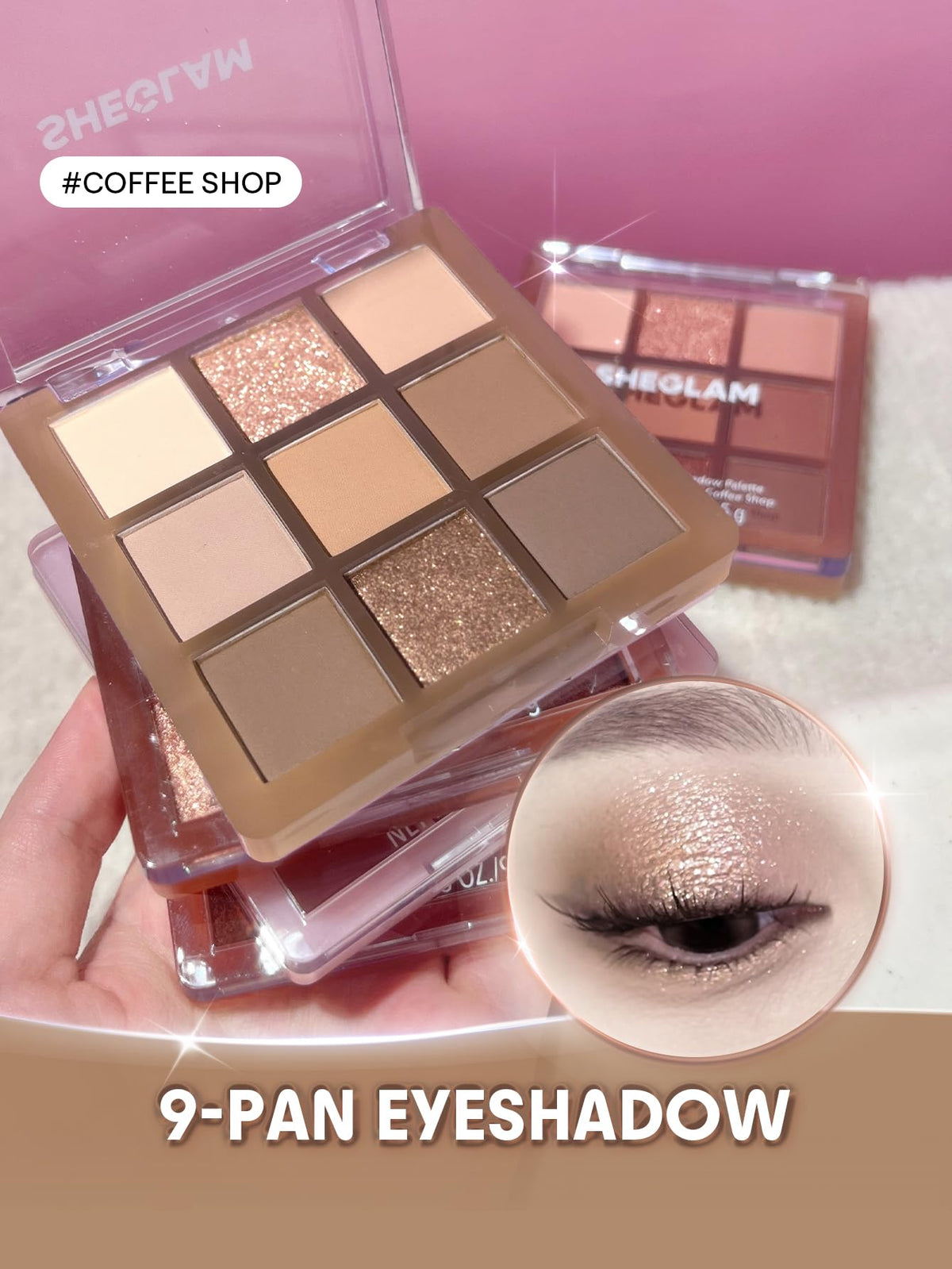 9-Color Shimmer & Matte Eyeshadow Palette D95401