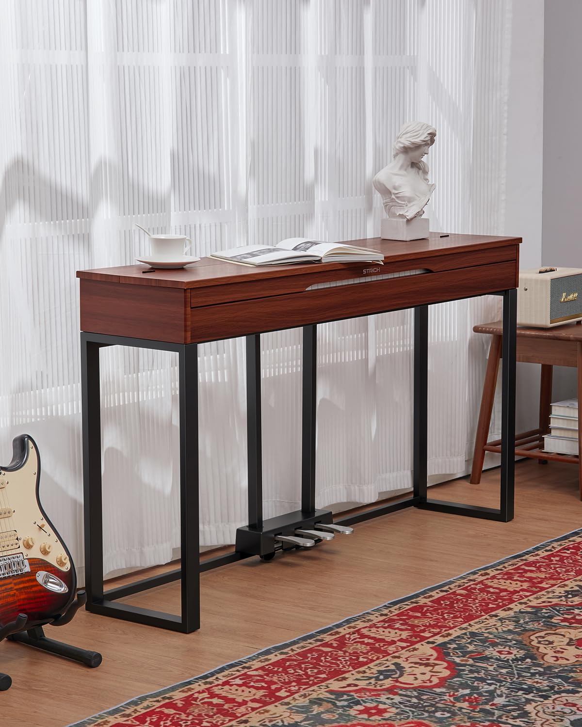 88 Keys Hammer-Action Fully Weighted Digital Piano with Furniture Stand H66374