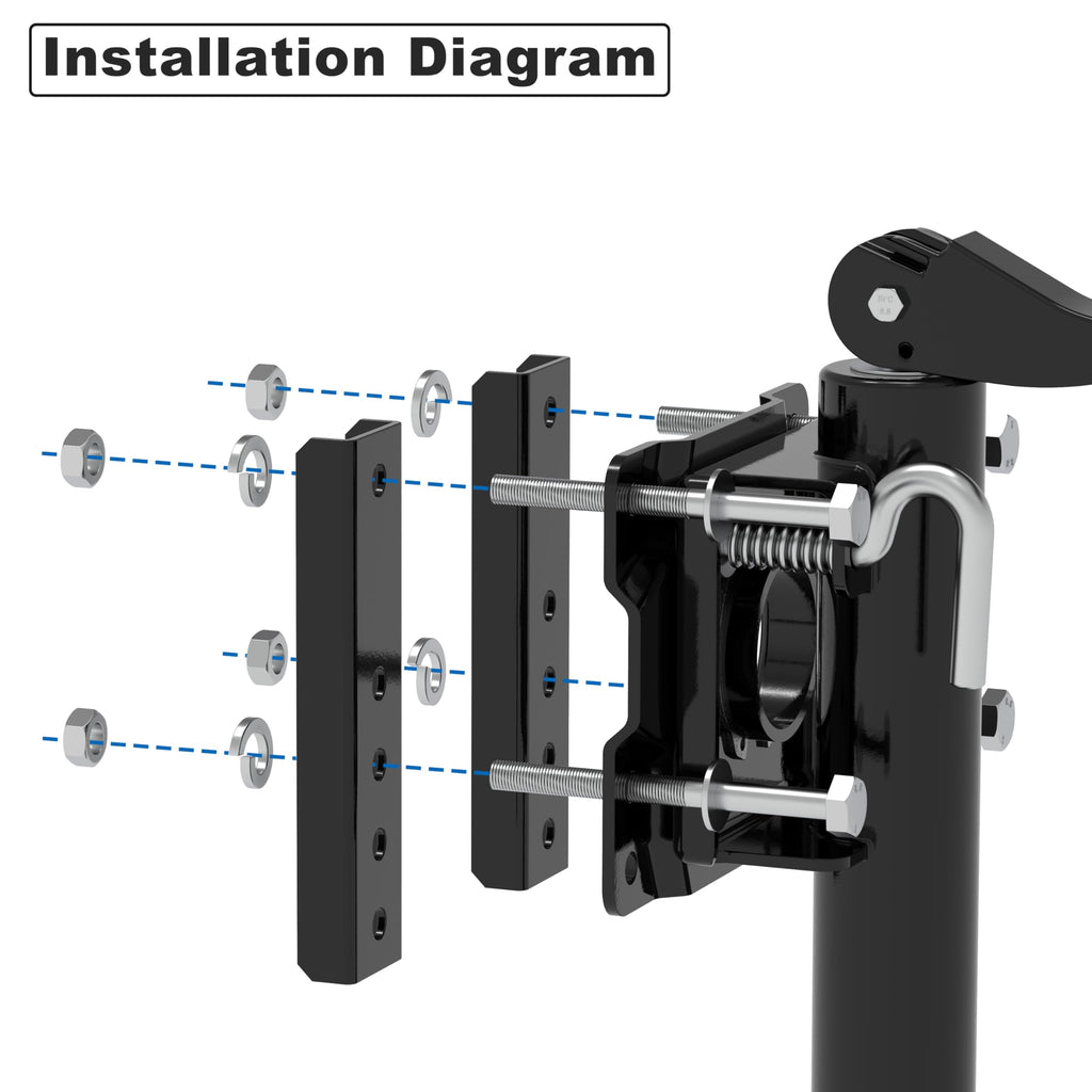 Swivel Bolt-on Trailer Jack, 10" Vertical Movement, 1000 lbs V78796