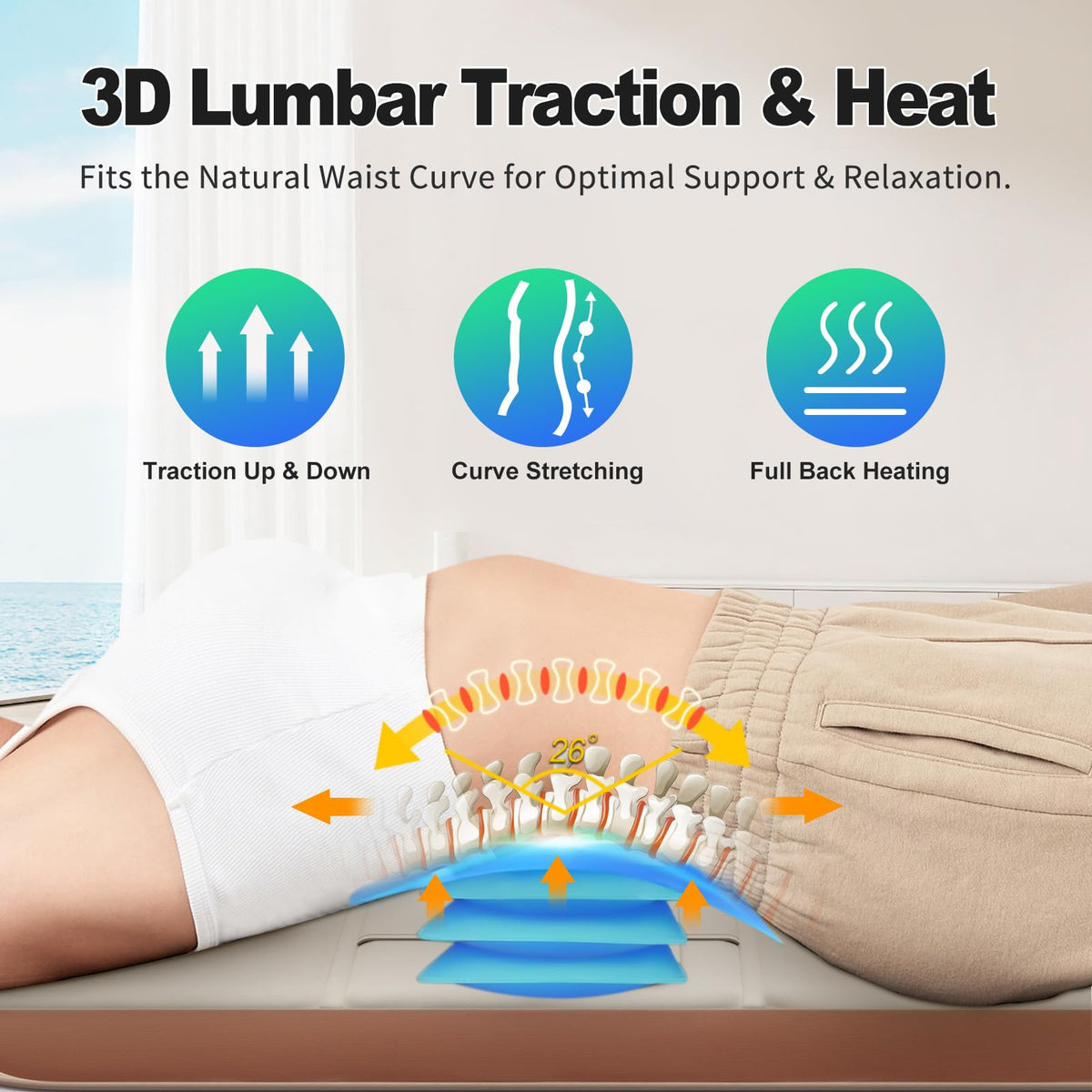 Full Body Massage Mat with 3 Heating Zones S5628