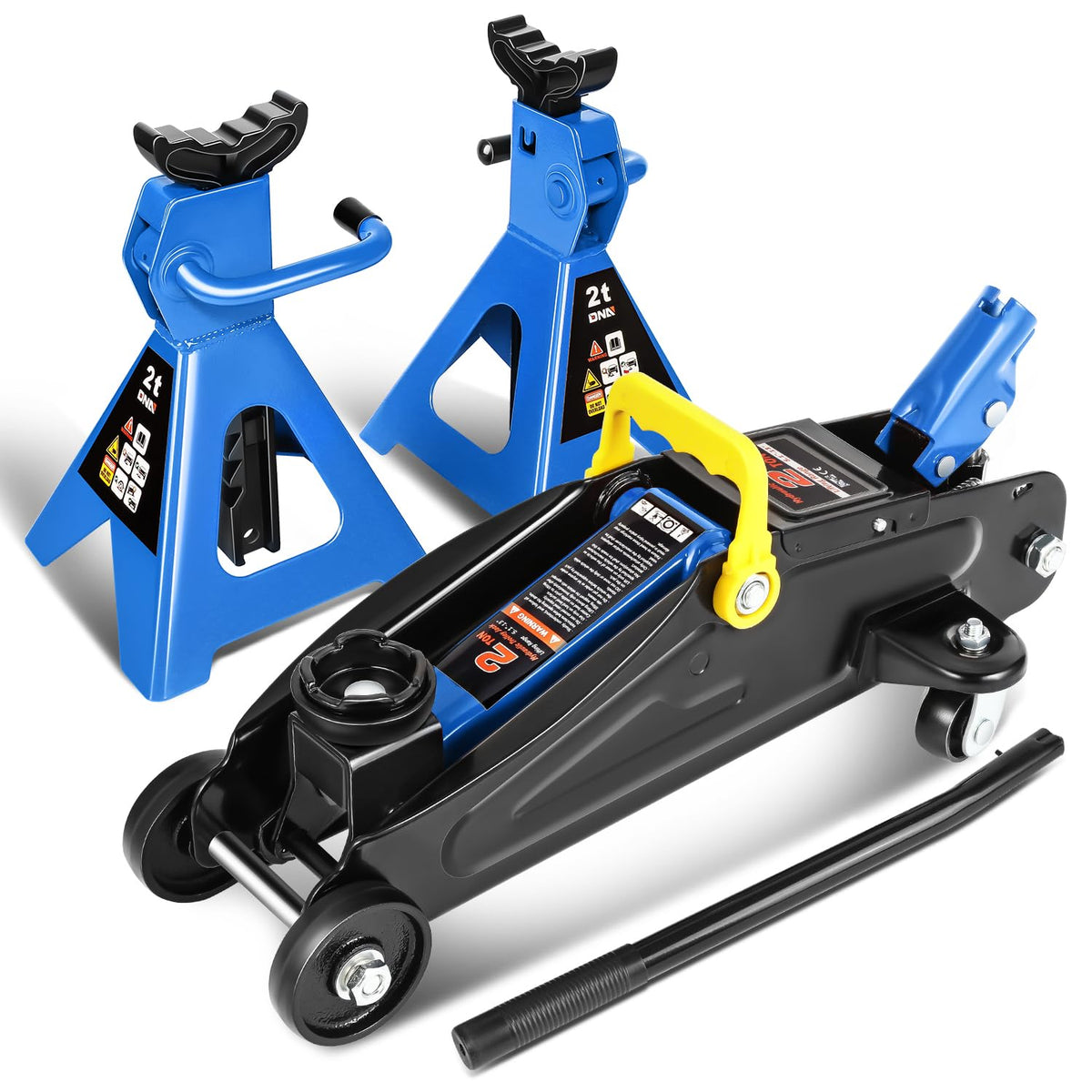 2 Ton Car Jack and Stands Kit Blue B8000