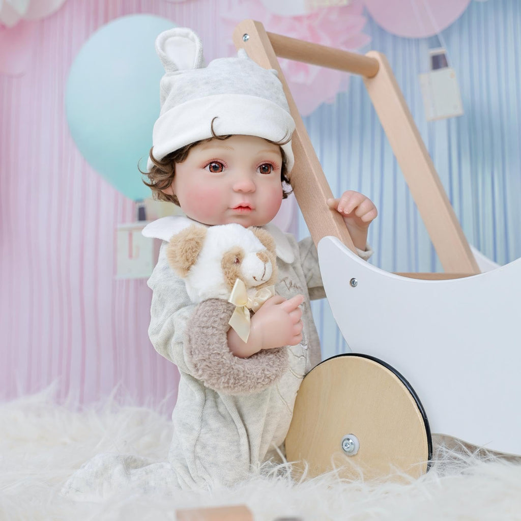 20-Inch Realistic Reborn Baby Doll with Hand-Rooted Hair M62129