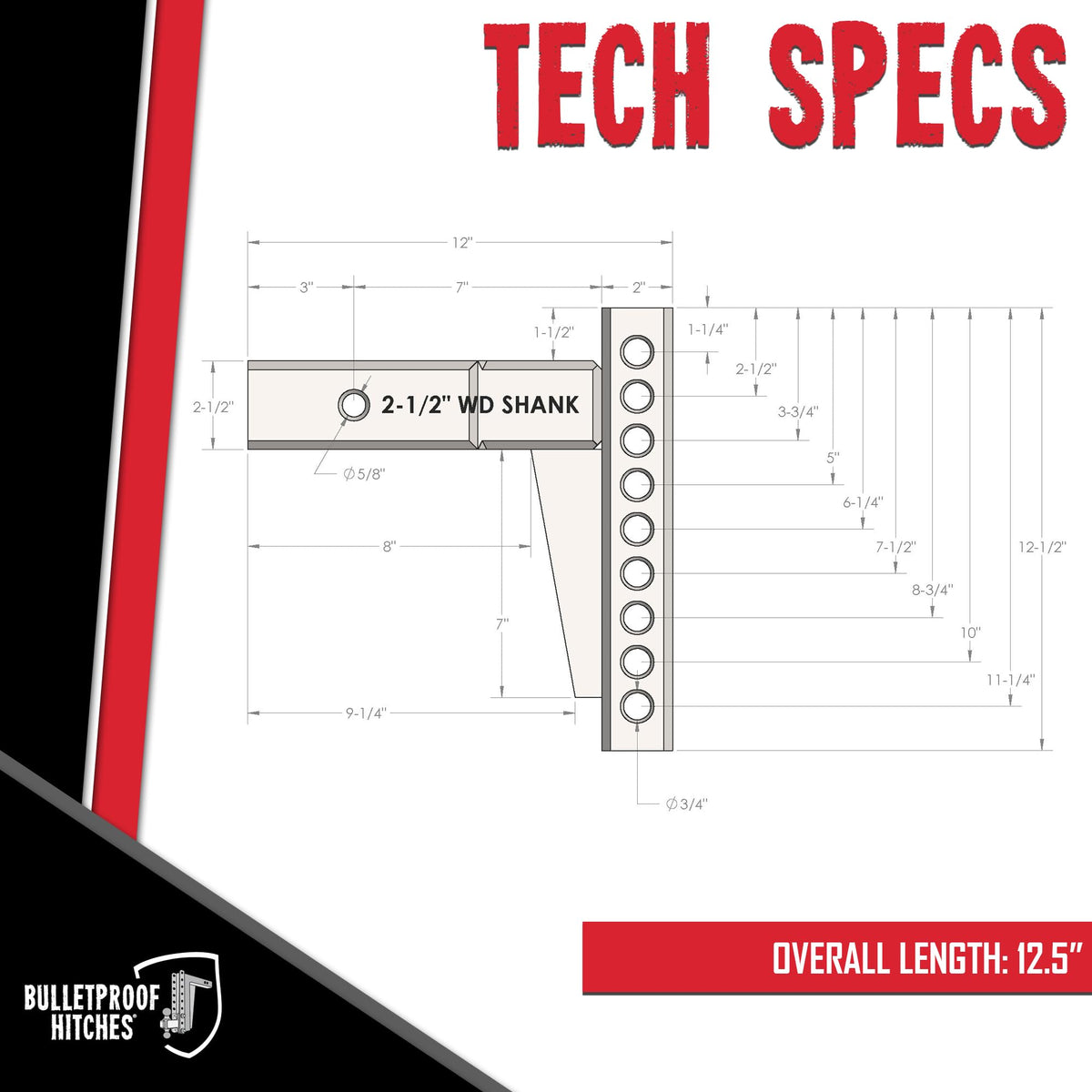 2.5" Weight Distribution Shank M860