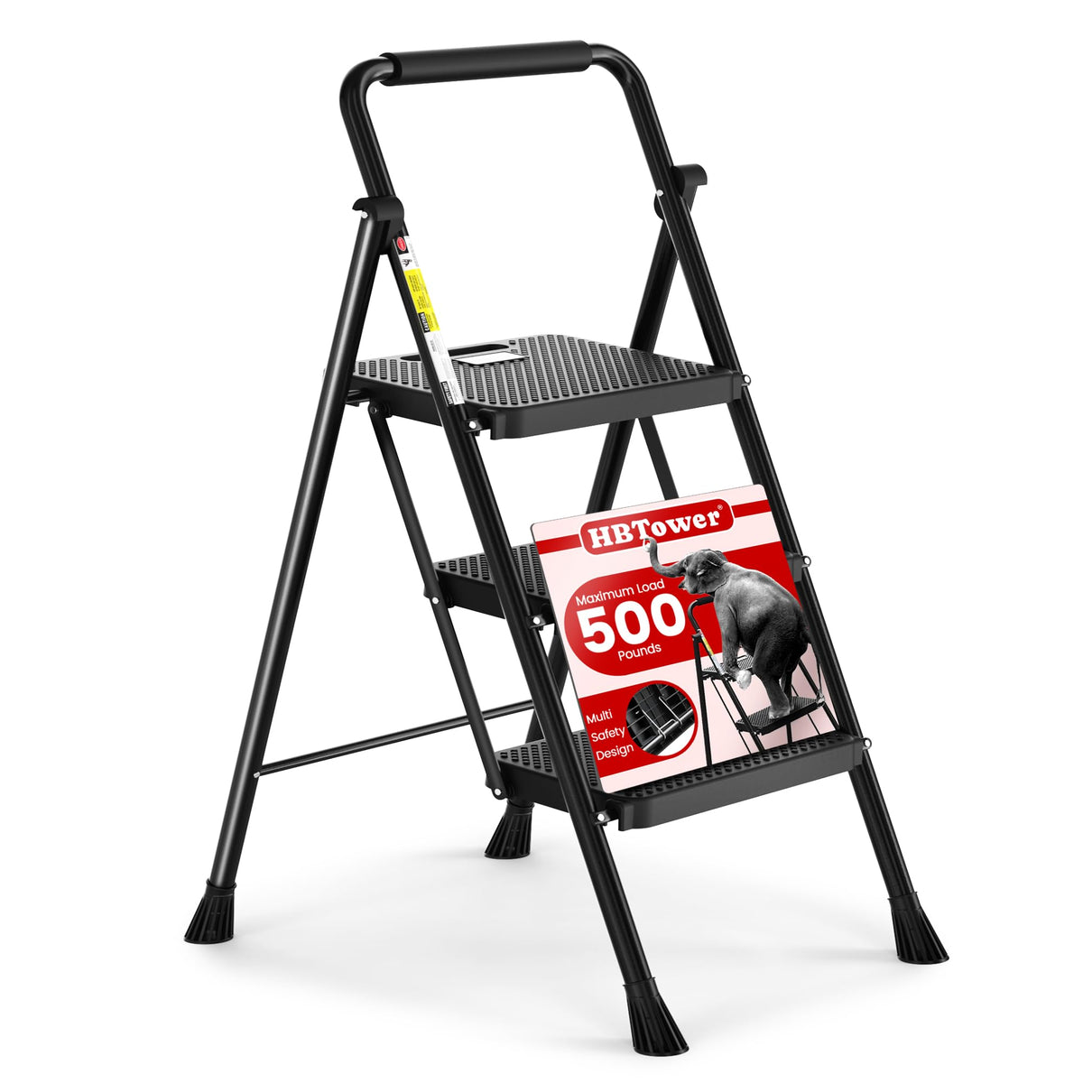 Folding Step Ladder with Anti-Slip Pedal V381023