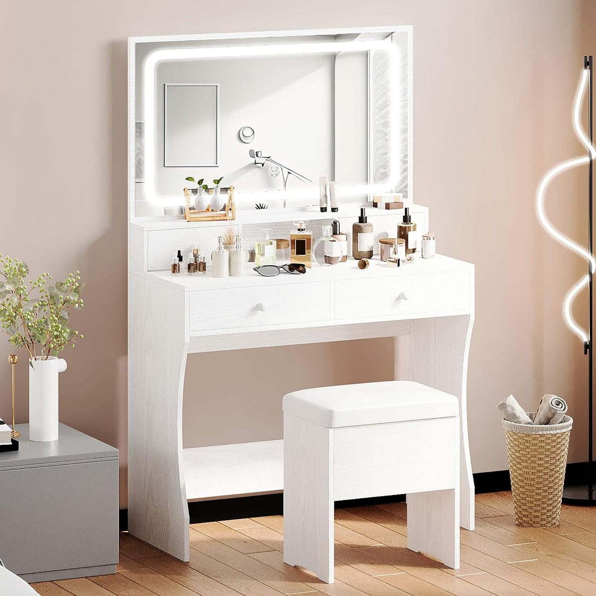 Vanity Desk with Charging Station R640561