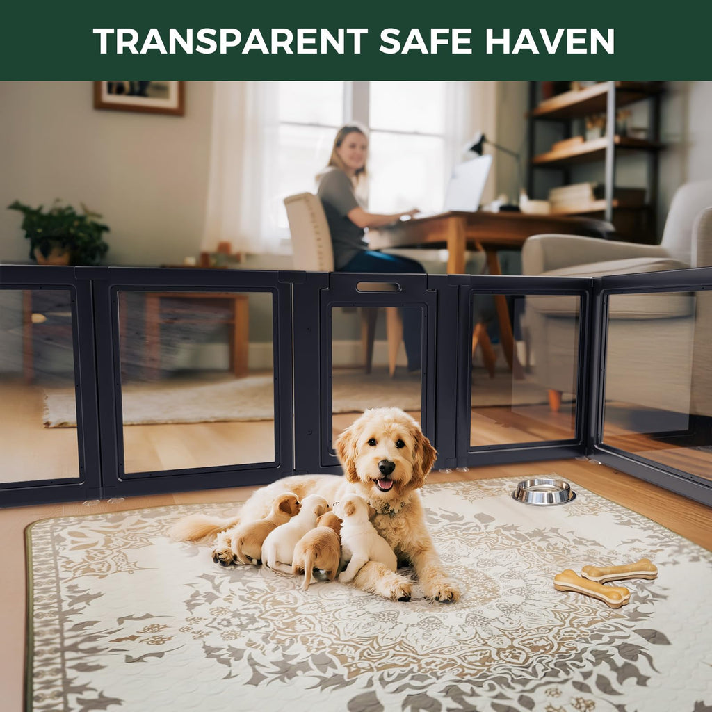 Clear Acrylic 24" H 16 Panels Dog Playpen Q935177