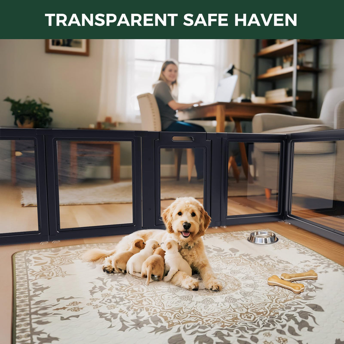 Clear Acrylic 24" H 16 Panels Dog Playpen Q935177