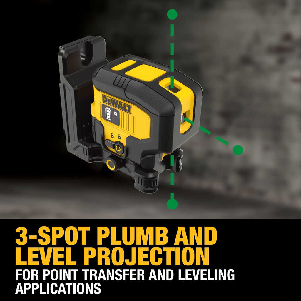 Green 3 Spot Self Leveling Laser Level Kit J13899