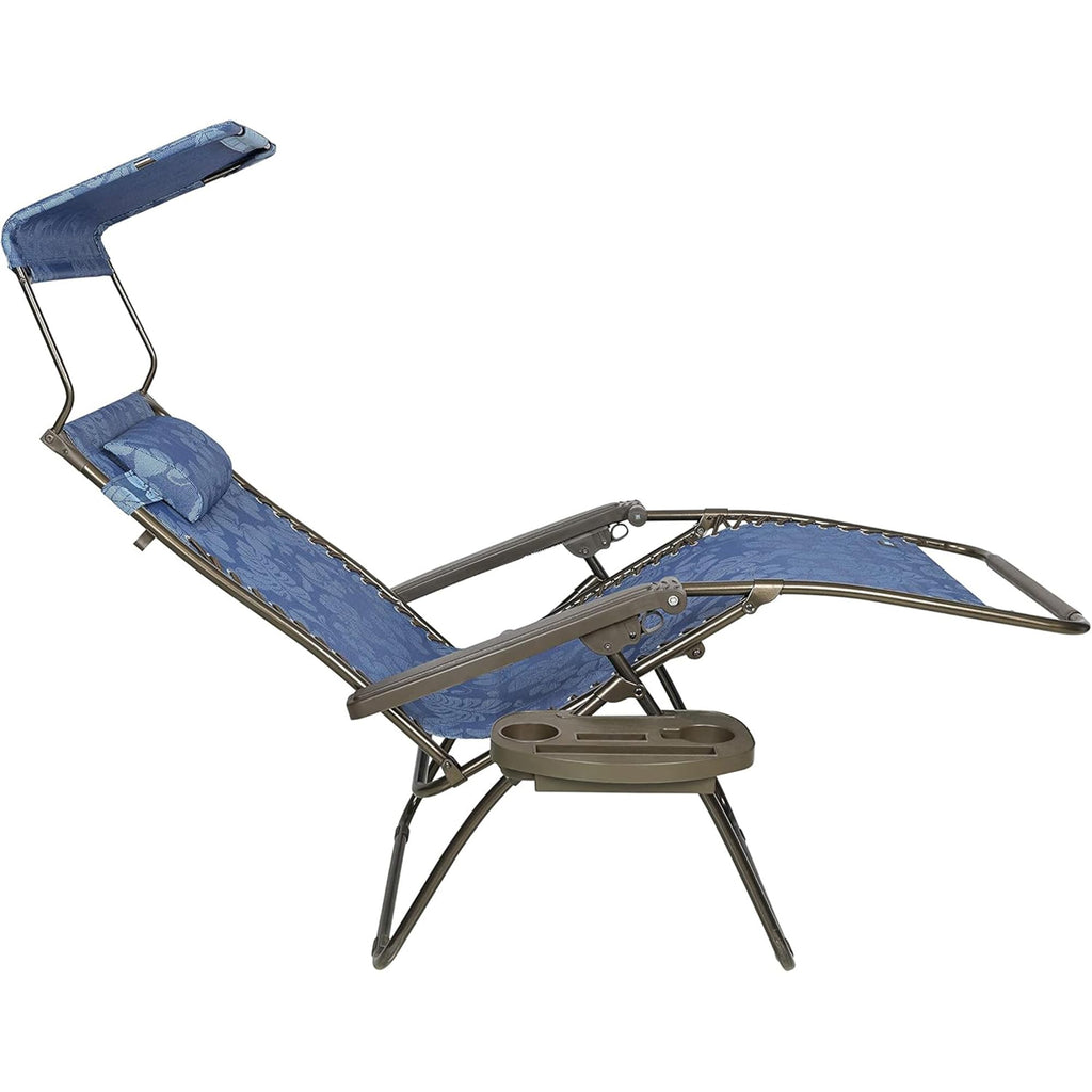 Blue Set of 2 Zero Gravity Outdoor Lounge Chair N845