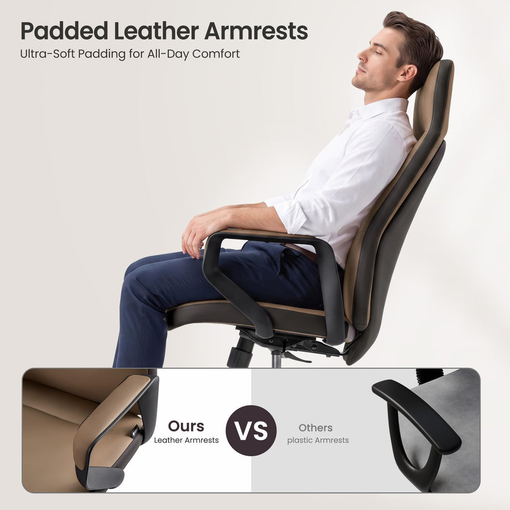 Brown Leather Executive Office Chair X536853