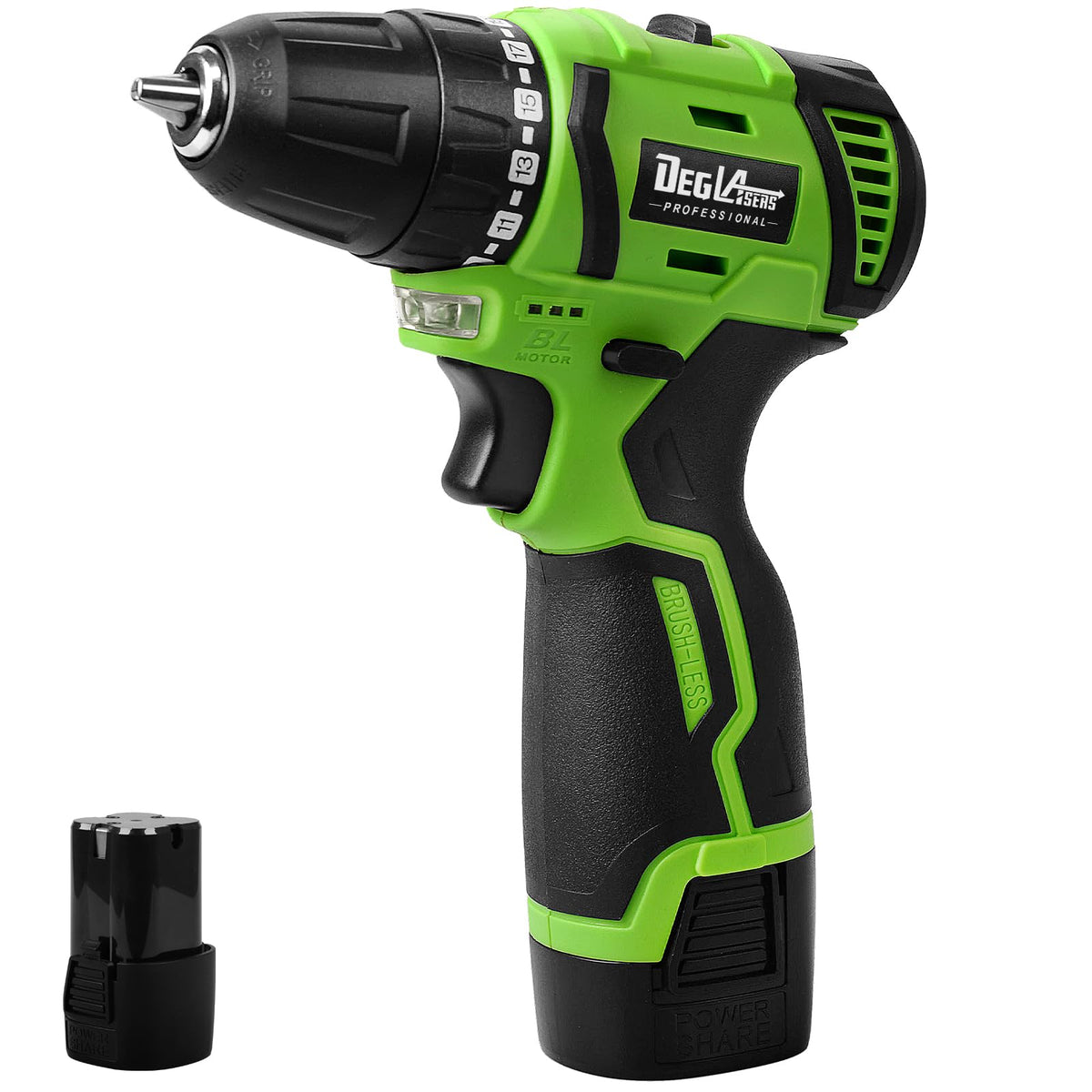 16.8V Cordless Brushless Power Drill with Battery and Charger U46261
