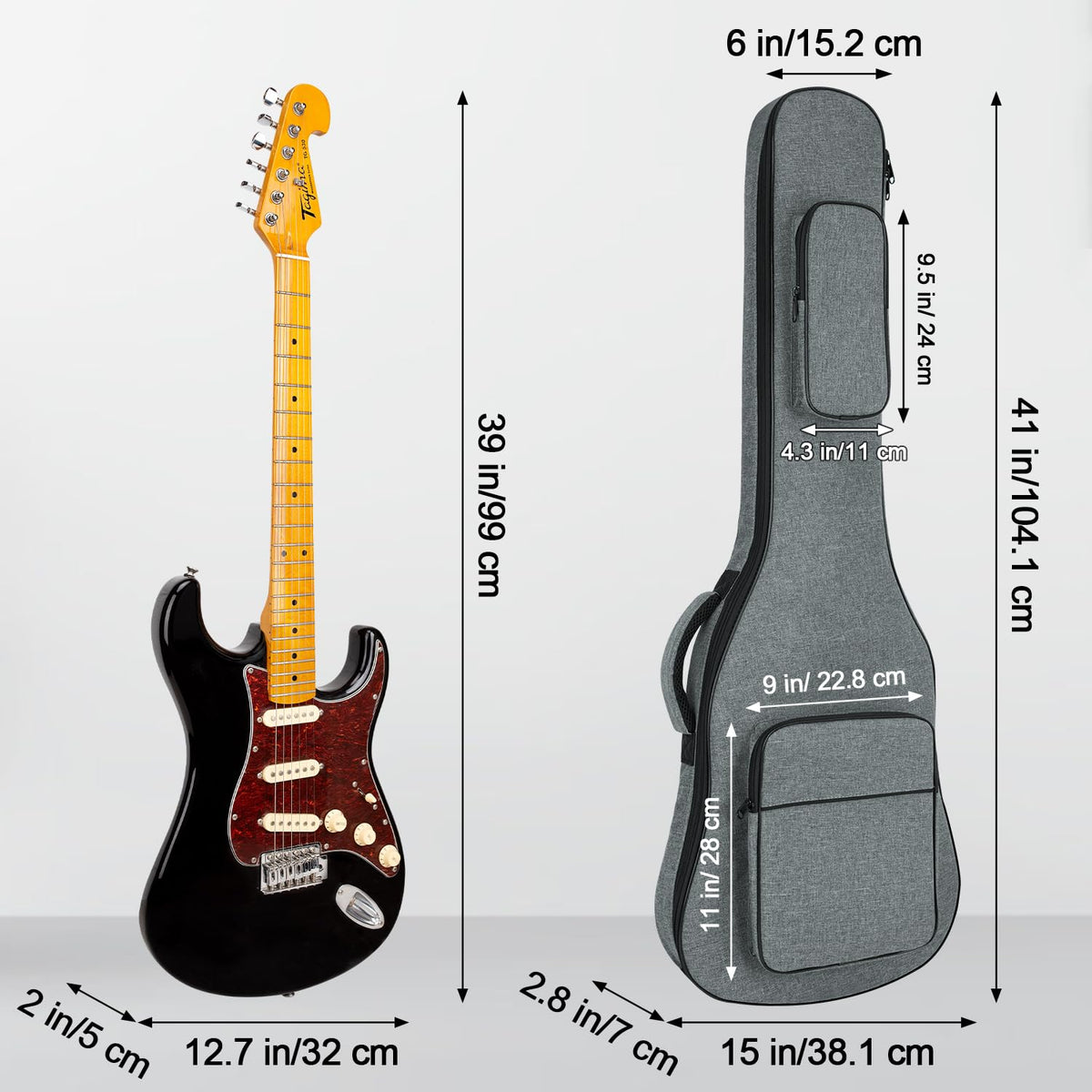 Padded Electric Guitar Gig Bag with Neck Strap K64584