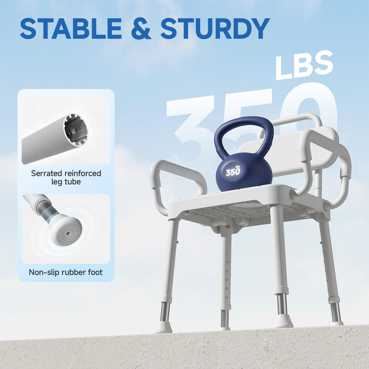 Shower Chair with Back & Arms T991629