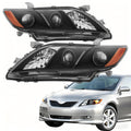 2PCS Black Housing Clear Lens Headlight Assembly Set K222