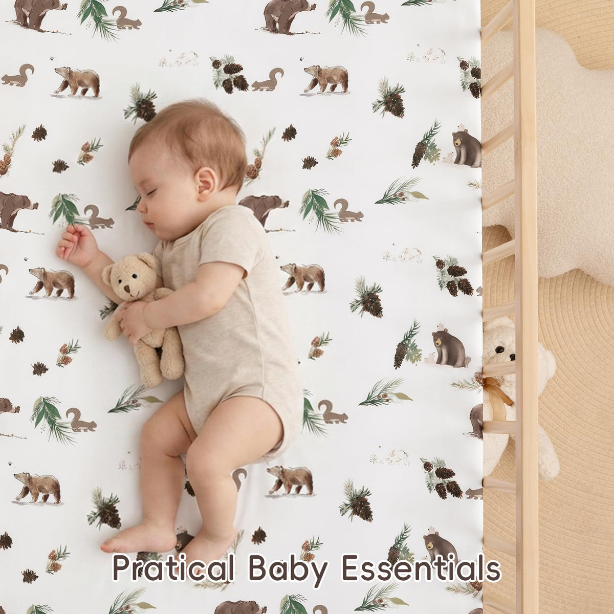3 Pack Ultra Soft Breathable Fitted Crib Sheets 28x52 Inch R296