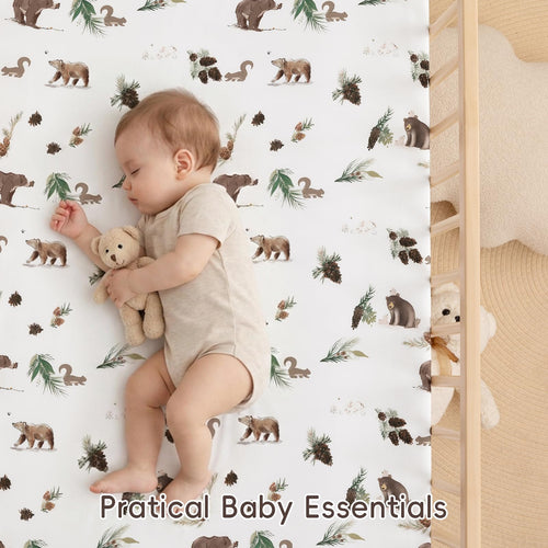 3 Pack Ultra Soft Breathable Fitted Crib Sheets 28x52 Inch R296