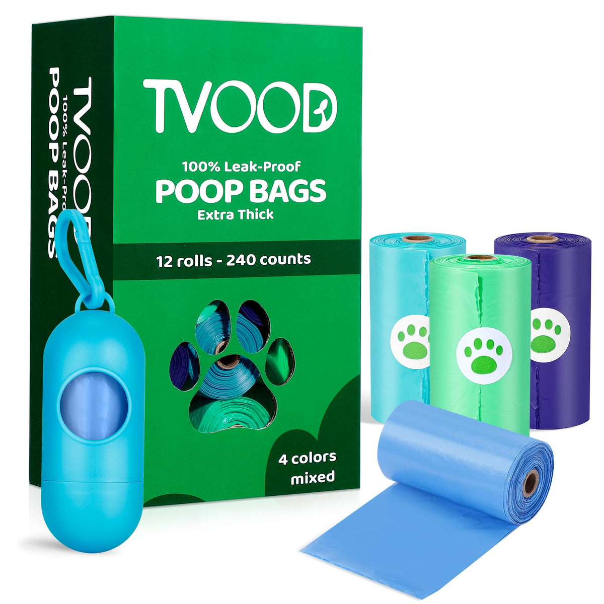 Dog Poop Bags Rolls 240 Count Leakproof C46562