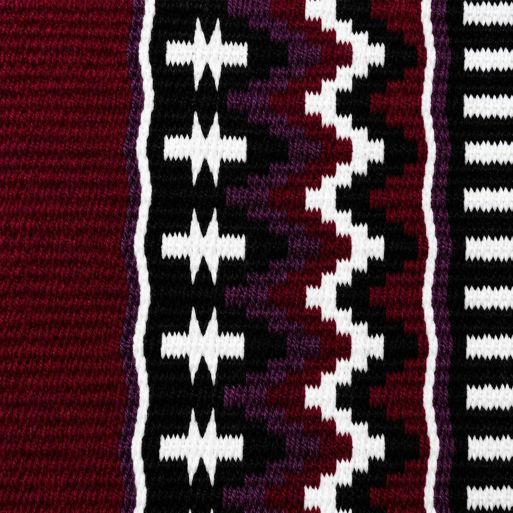Burgundy Black White Tribal Horse Saddle Pad F885645