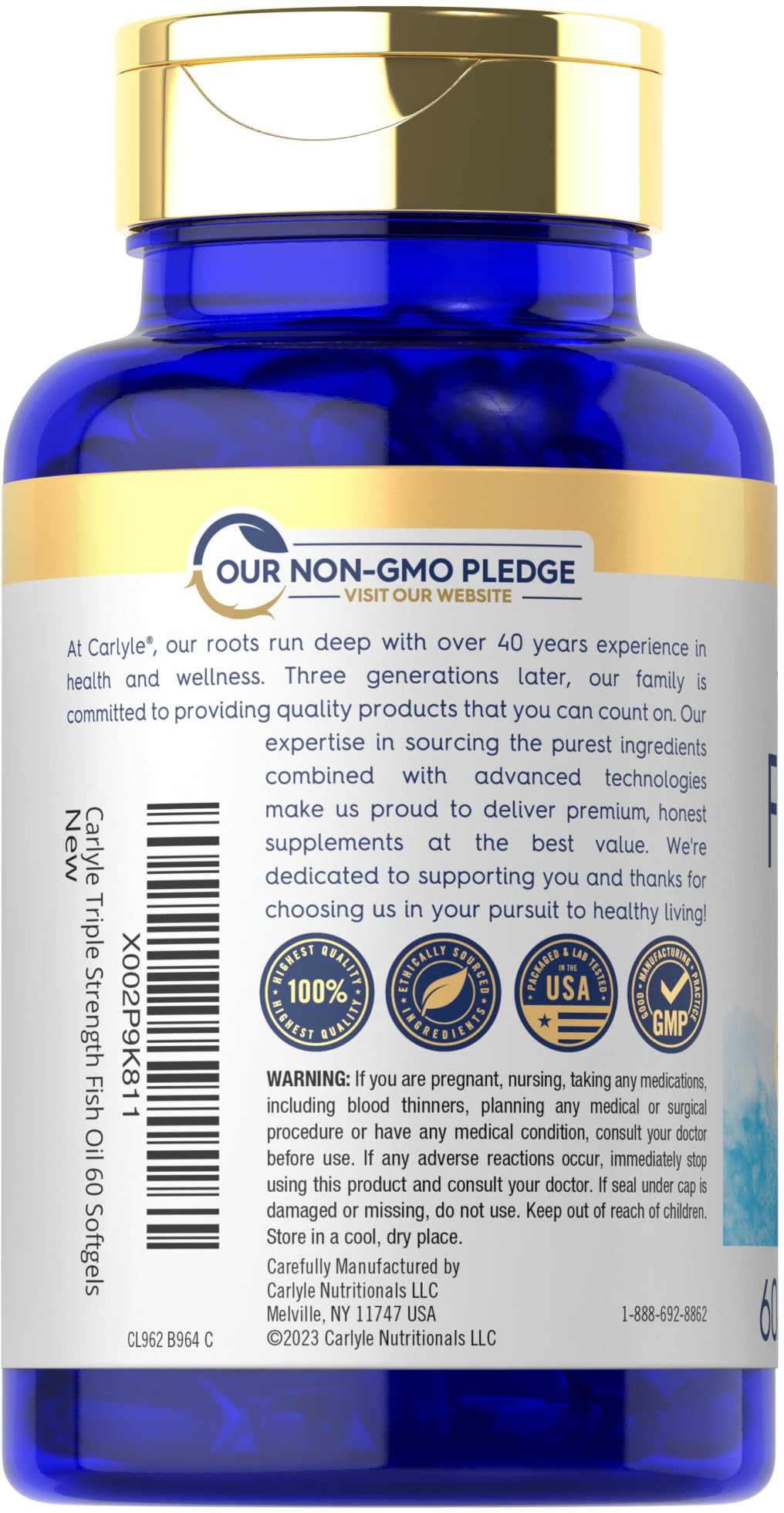 Omega 3 Fish Oil 1400 mg 60 Softgels D564