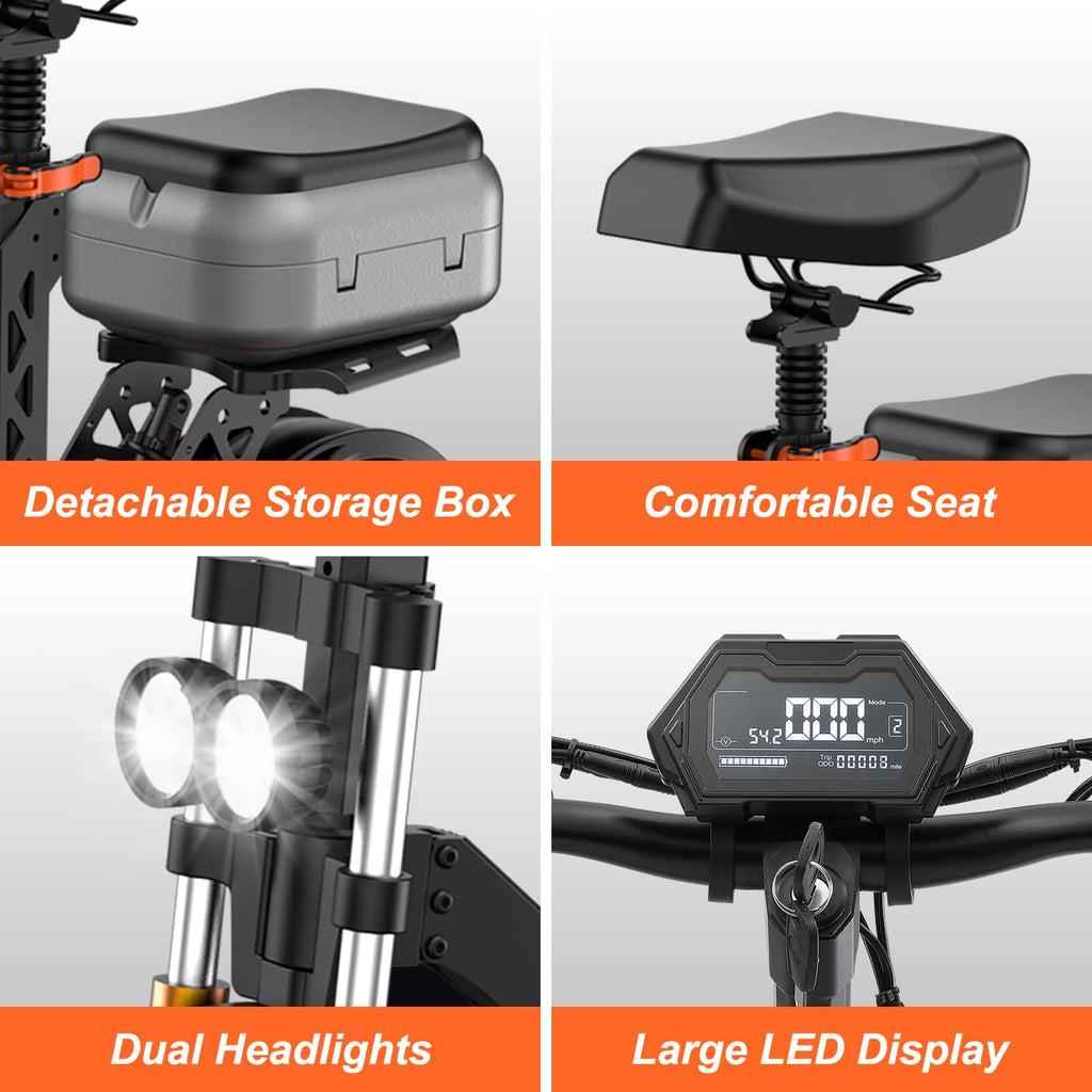 1200W Off Road Electric Scooter with Dual Suspension S755781